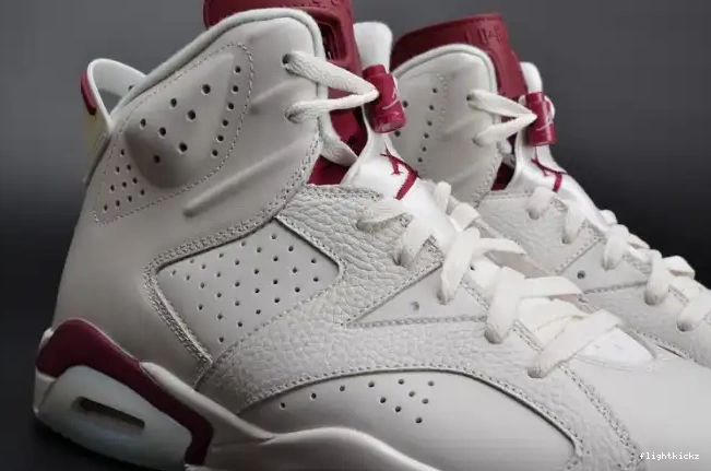 white Retro Maroon Jordan Air 6 384664-116 0629